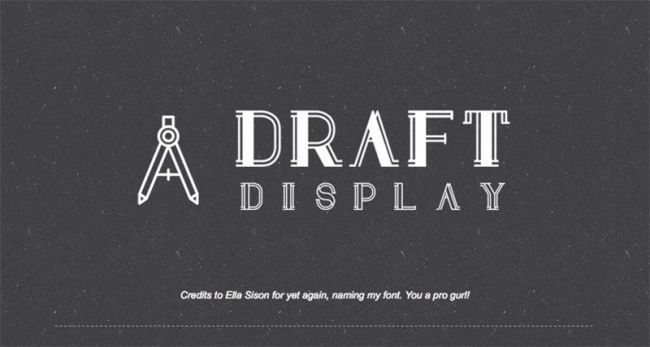 Draft Display Font